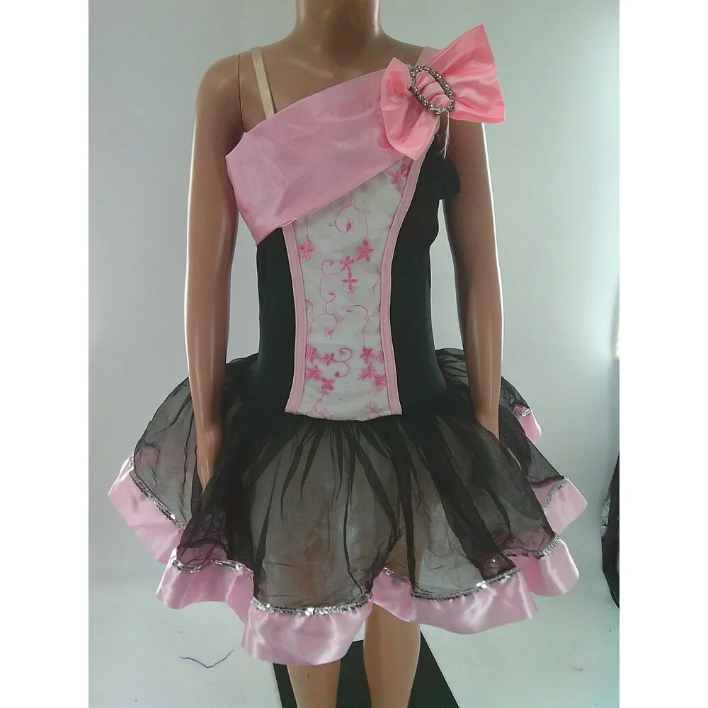 Pre-Owned Dance Costume Weissman 5184 Medium Child Pink Tutu Ballet YAGP Sequin